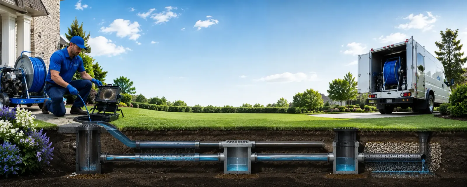 Outdoor drain cleaning information for Bushton, KS